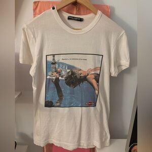 Vintage Dolce & Gabbana Martini Graphic Tee white womens size 44 M early 2000s
